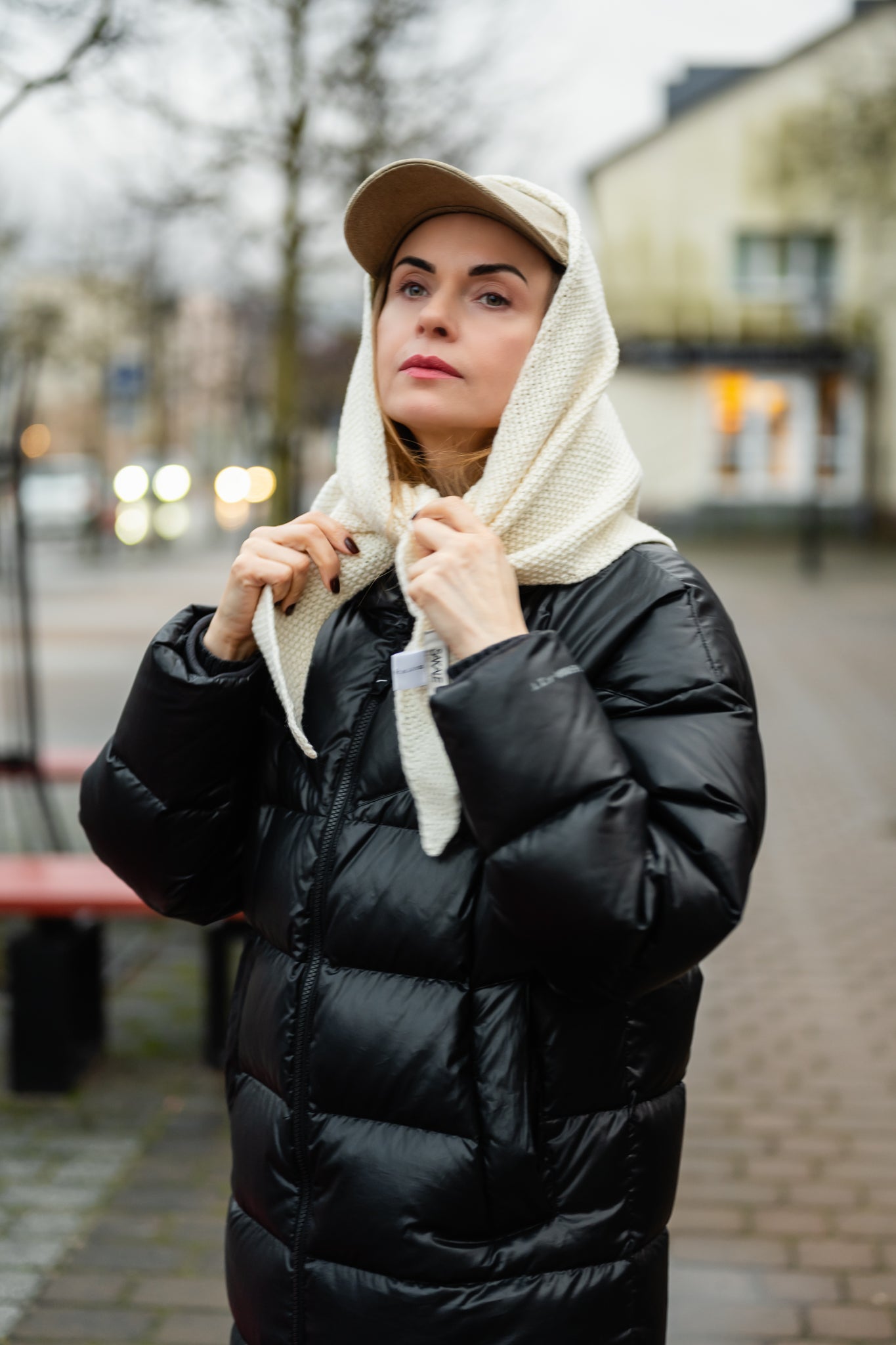 Balta merino vilnos skara
