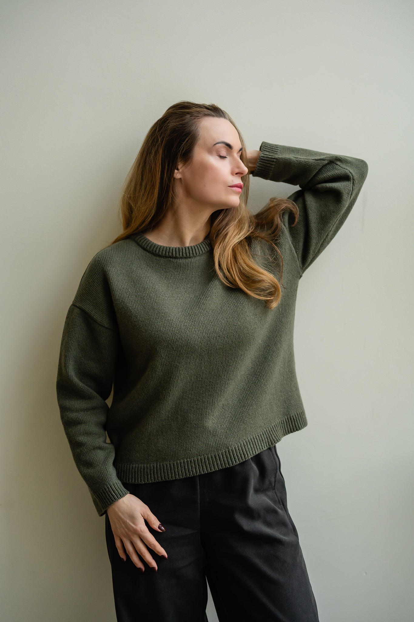 Khaki sweater - Ruth