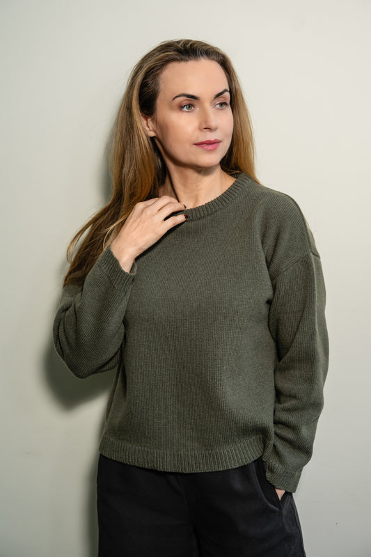 Khaki sweater - Ruth