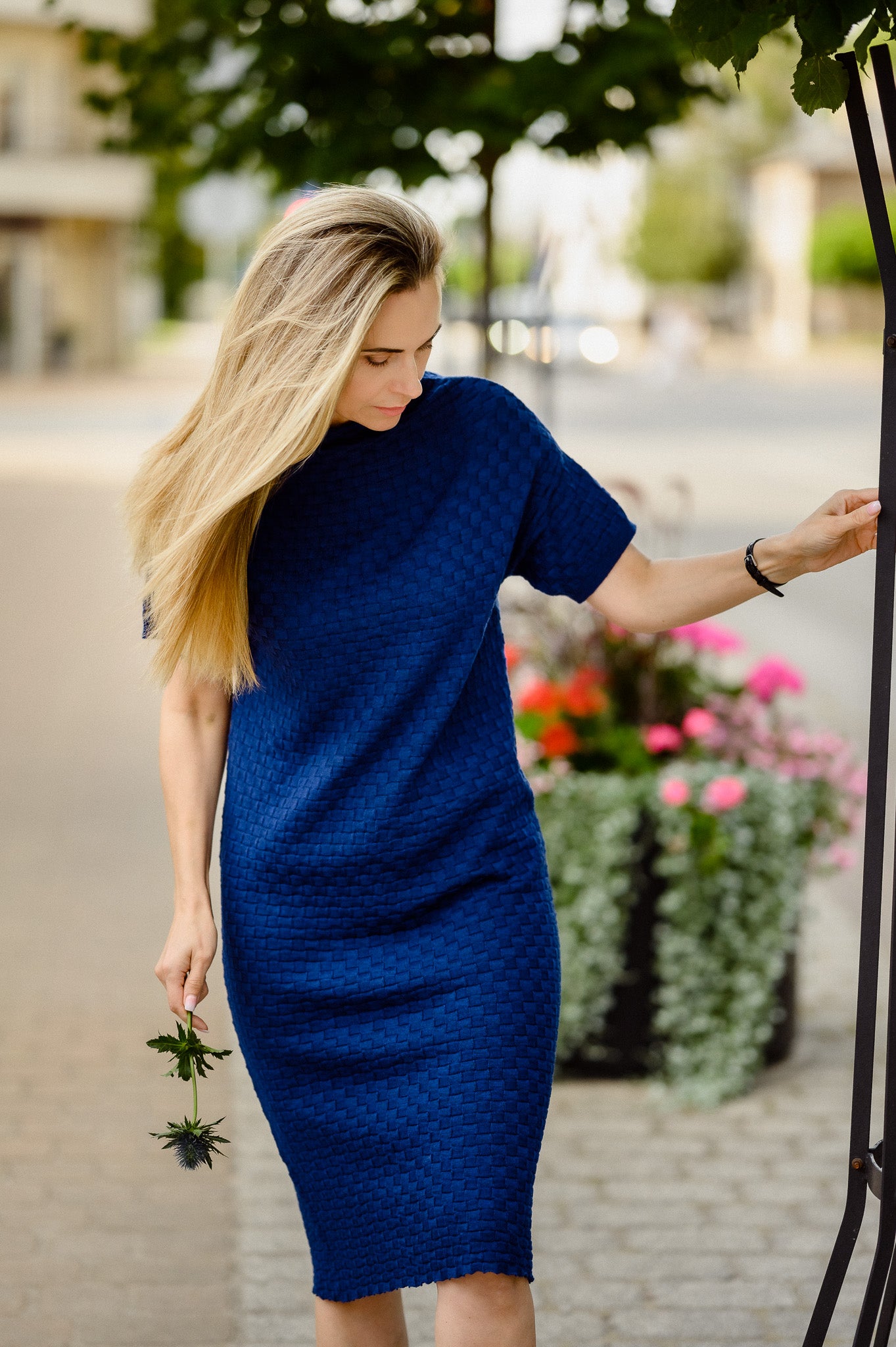 Knitted dress made of merino wool