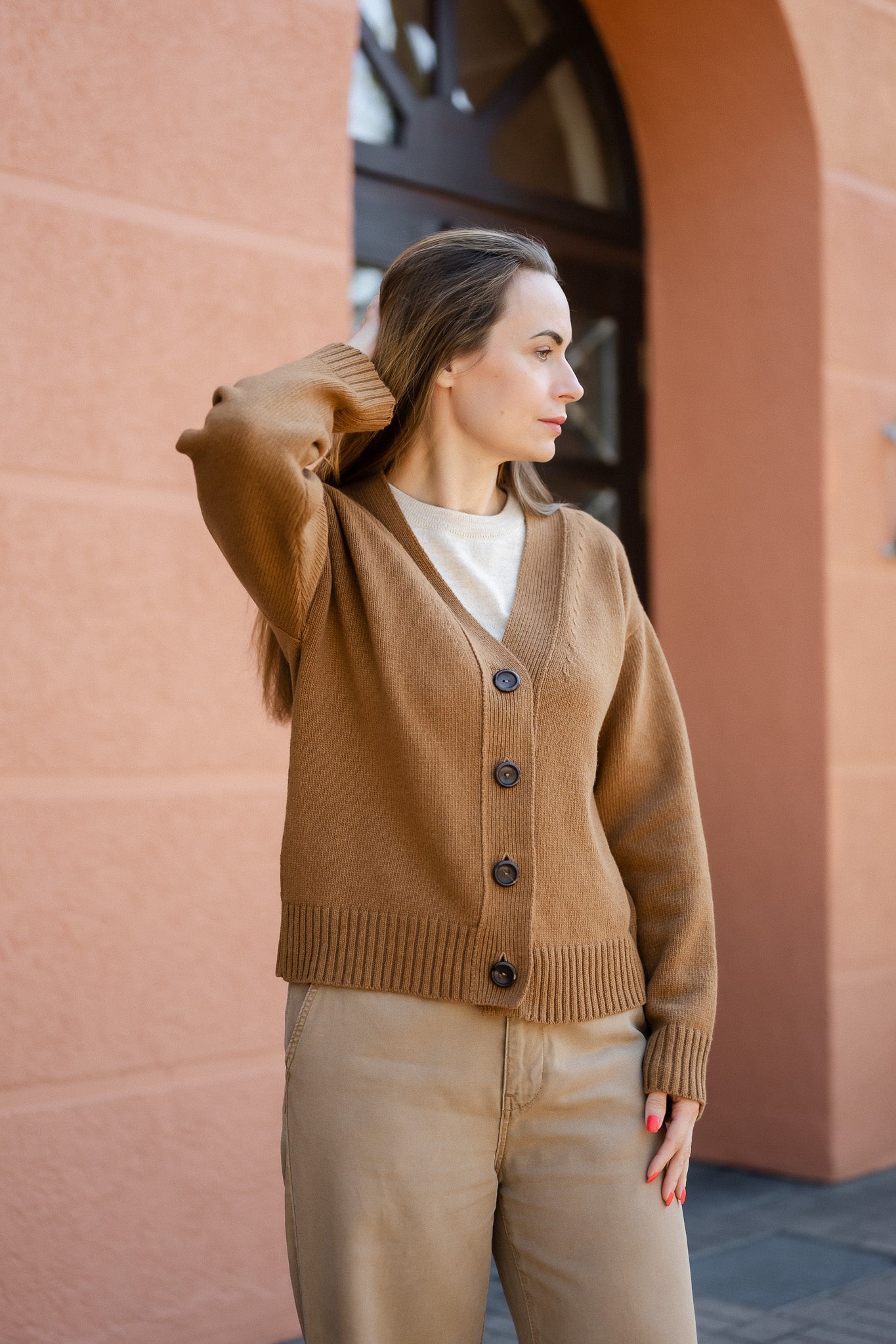 Terra - moteriškas megztinis iš 100% merino vilnos